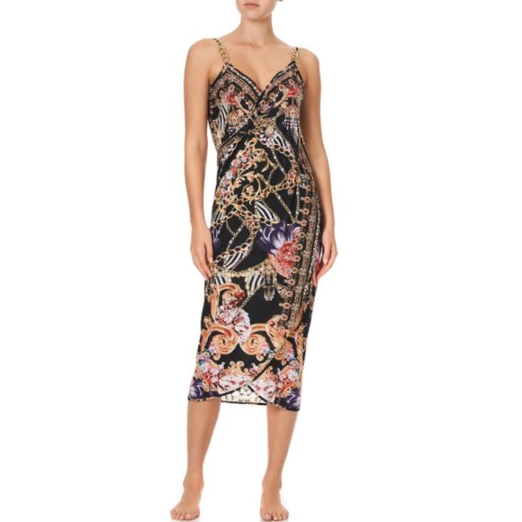 Camilla 'A Night In The 90's' Wrap-Front Swimsuit Cover-up Dress, Multicolor